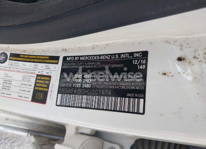 Photo 9 of 2017 Mercedes-benz C 300 LUXURY/SPORT (VIN 55SWF4JB0HU201974)