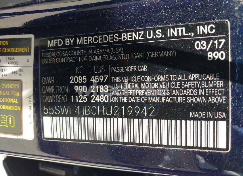 Photo 9 of 2017 Mercedes-benz C 300 LUXURY/SPORT (VIN 55SWF4JB0HU219942)