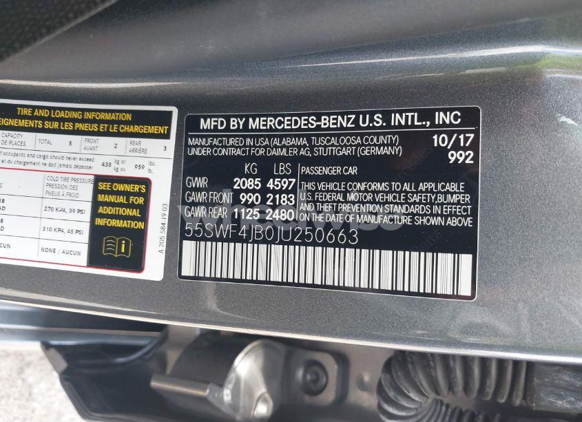 Photo 9 of 2018 Mercedes-benz C 300 (VIN 55SWF4JB0JU250663)