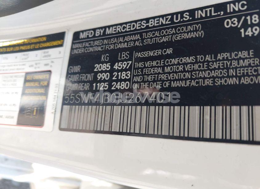 Photo 9 of 2018 Mercedes-benz C 300 (VIN 55SWF4JB0JU267401)