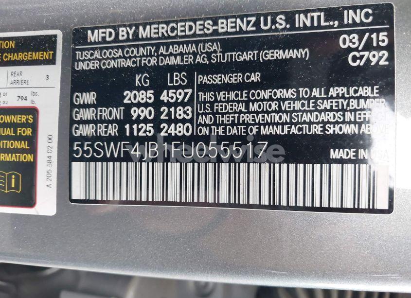 Photo 9 of 2015 Mercedes-benz C 300 LUXURY/SPORT (VIN 55SWF4JB1FU055517)