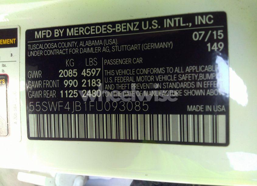 Photo 9 of 2015 Mercedes-benz C 300 (VIN 55SWF4JB1FU093085)