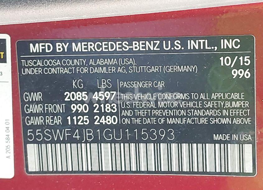 Photo 9 of 2016 Mercedes-benz C 300 LUXURY/SPORT (VIN 55SWF4JB1GU115393)