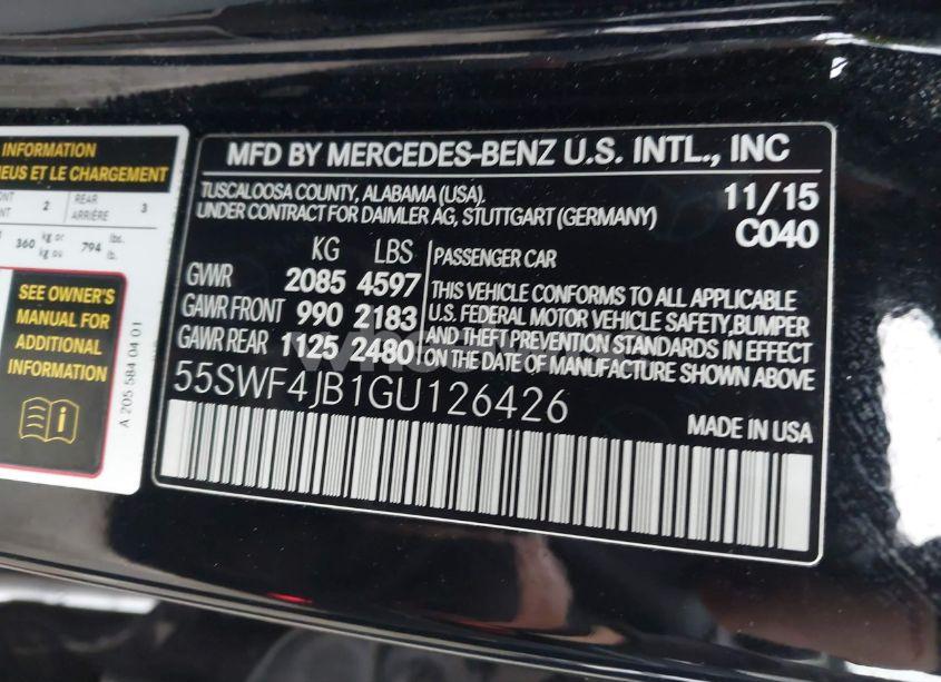 Photo 9 of 2016 Mercedes-benz C 300 LUXURY/SPORT (VIN 55SWF4JB1GU126426)