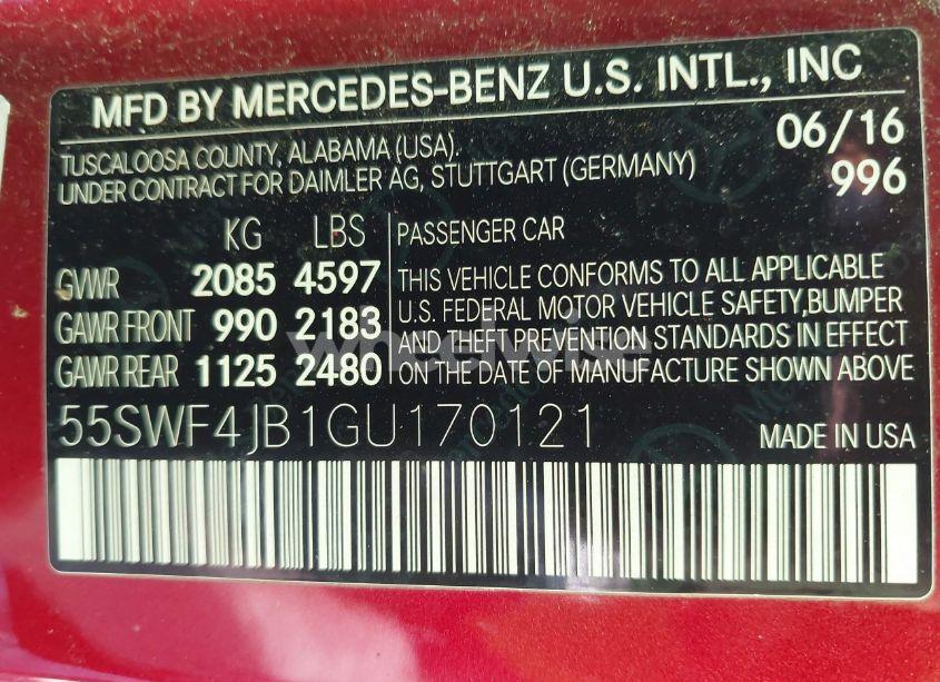 Photo 9 of 2016 Mercedes-benz C 300 (VIN 55SWF4JB1GU170121)