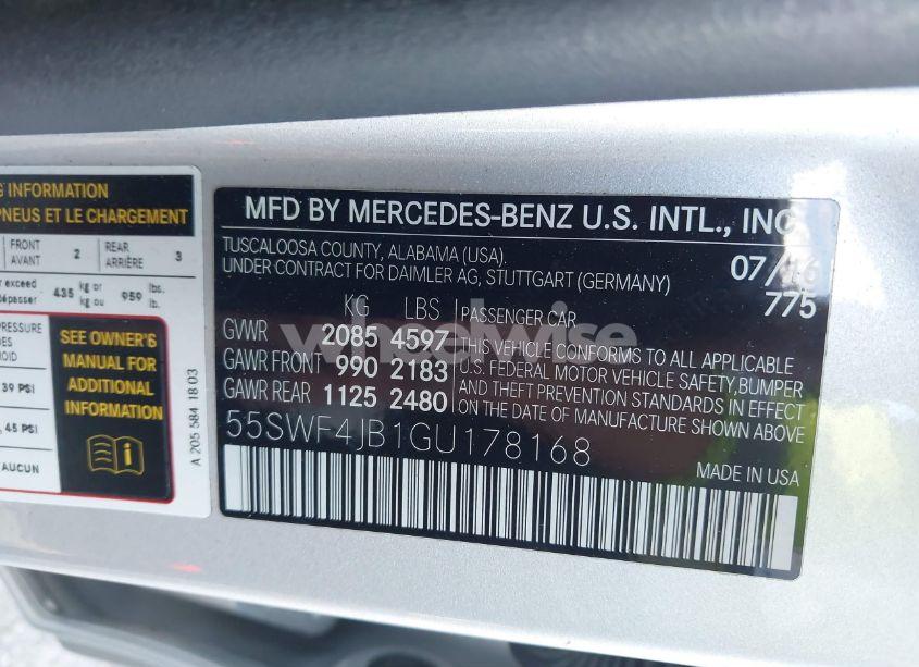 Photo 9 of 2016 Mercedes-benz C 300 LUXURY/SPORT (VIN 55SWF4JB1GU178168)