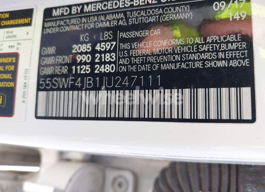 Photo 9 of 2018 Mercedes-benz C 300 (VIN 55SWF4JB1JU247111)