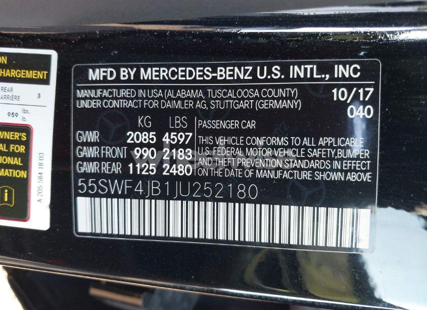 Photo 9 of 2018 Mercedes-benz C 300 (VIN 55SWF4JB1JU252180)