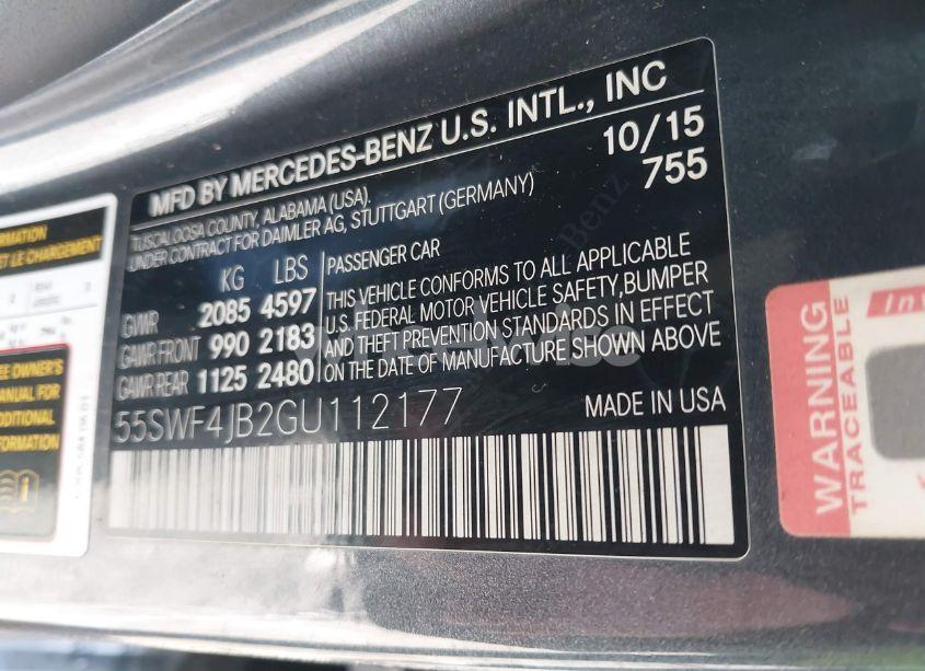 Photo 9 of 2016 Mercedes-benz C 300 LUXURY/SPORT (VIN 55SWF4JB2GU112177)