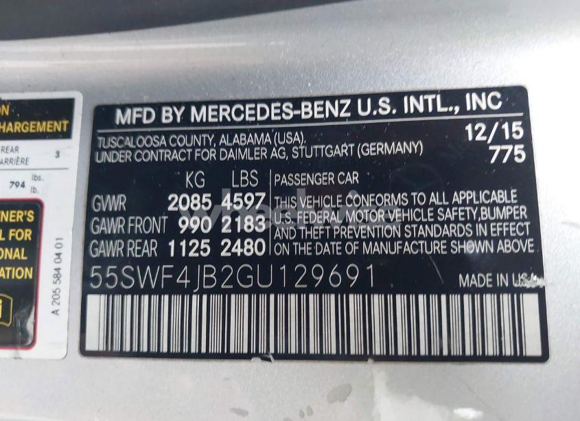 Photo 9 of 2016 Mercedes-benz C-class C 300/LUXURY/SPORT (VIN 55SWF4JB2GU129691)