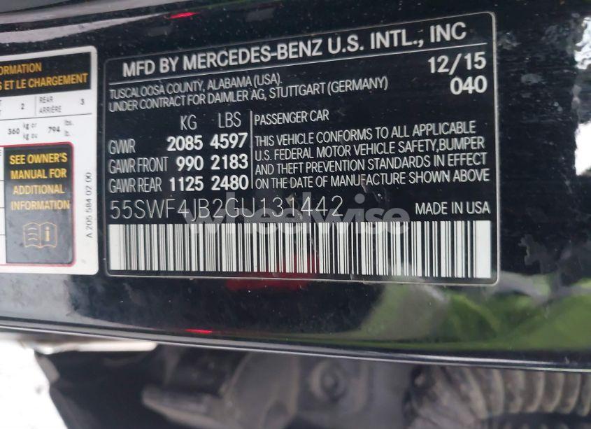 Photo 9 of 2016 Mercedes-benz C 300 LUXURY/SPORT (VIN 55SWF4JB2GU131442)