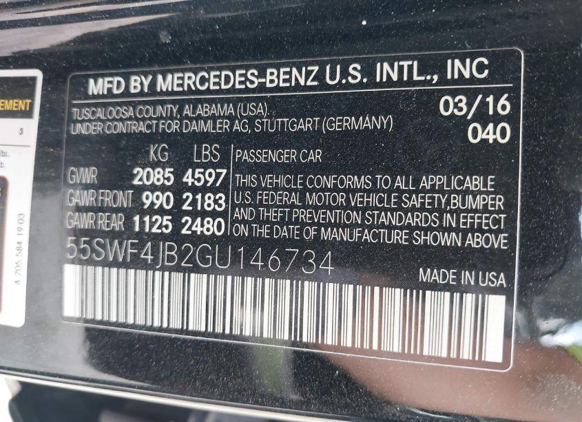 Photo 9 of 2016 Mercedes-benz C 300 LUXURY/SPORT (VIN 55SWF4JB2GU146734)