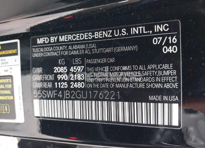 Photo 9 of 2016 Mercedes-benz C 300 LUXURY/SPORT (VIN 55SWF4JB2GU176221)