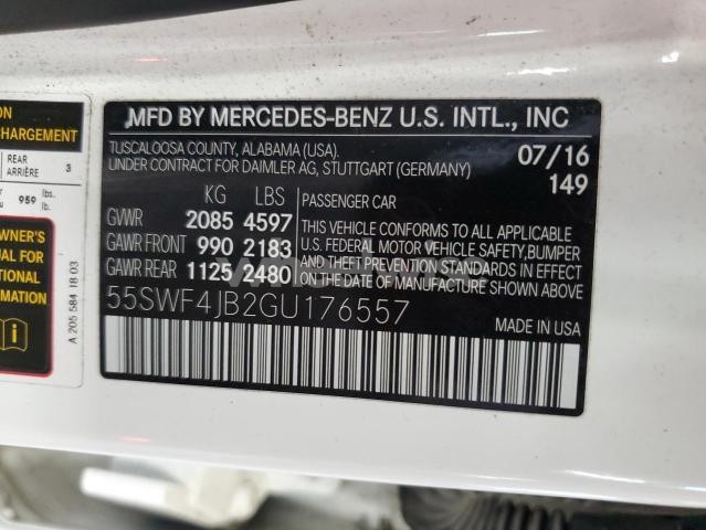 Photo 4 of 2016 MERCEDES-BENZ C 300 (VIN 55SWF4JB2GU176557)