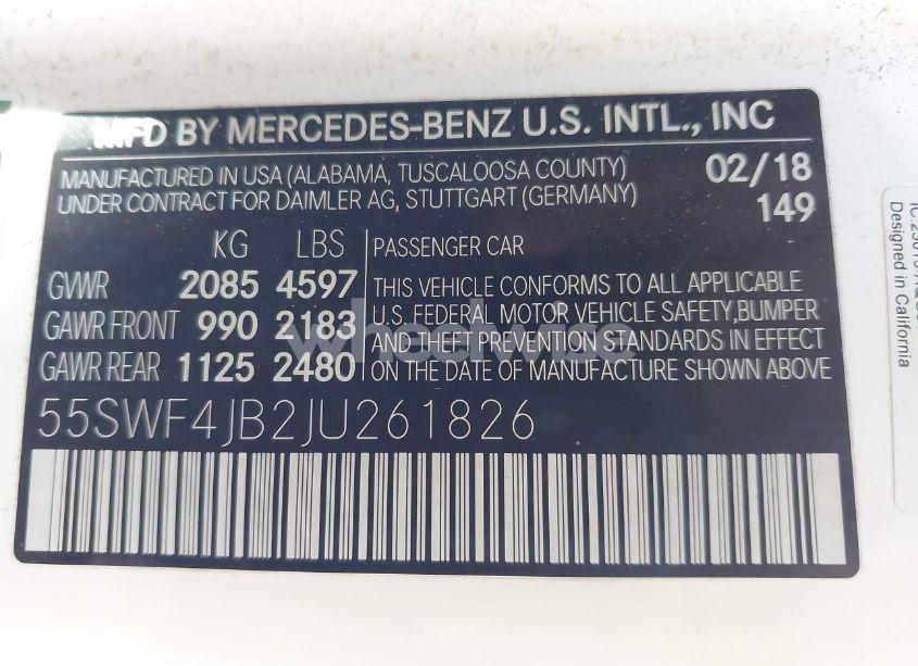 Photo 9 of 2018 Mercedes-benz C 300 (VIN 55SWF4JB2JU261826)