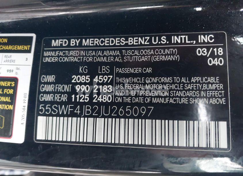 Photo 9 of 2018 Mercedes-benz C 300 (VIN 55SWF4JB2JU265097)