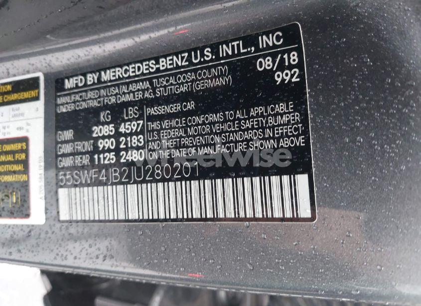 Photo 9 of 2018 Mercedes-benz C 300 (VIN 55SWF4JB2JU280201)