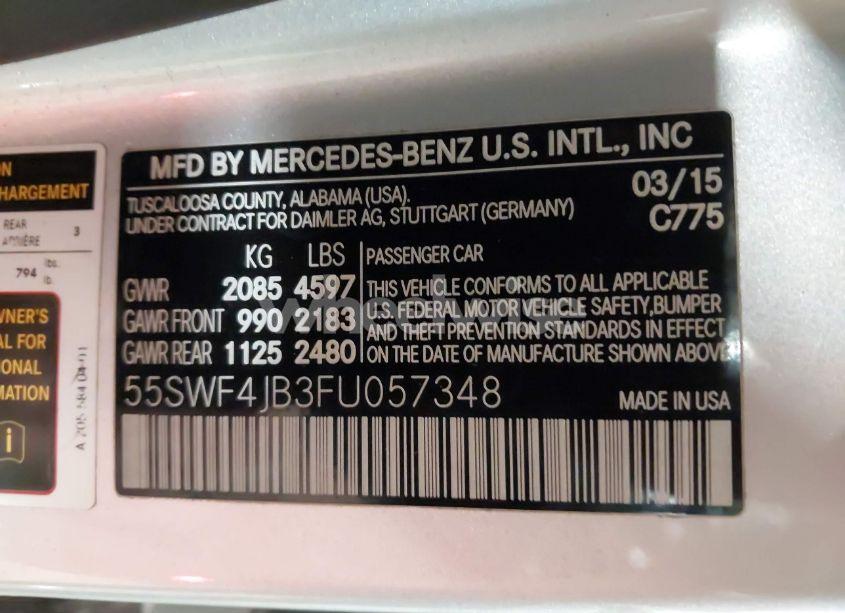 Photo 9 of 2015 Mercedes-benz C 300 LUXURY/SPORT (VIN 55SWF4JB3FU057348)