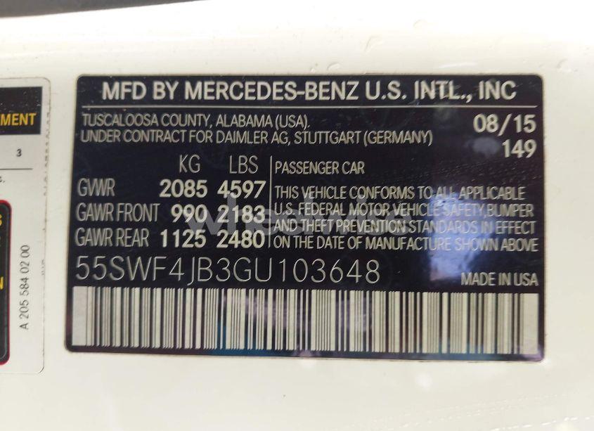 Photo 9 of 2016 Mercedes-benz C 300 LUXURY/SPORT (VIN 55SWF4JB3GU103648)