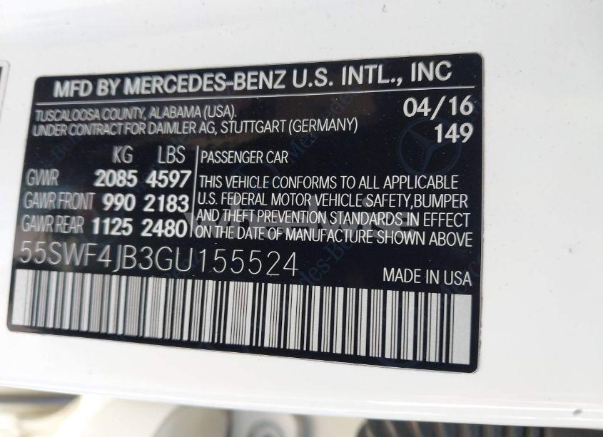 Photo 9 of 2016 Mercedes-benz C 300 LUXURY/SPORT (VIN 55SWF4JB3GU155524)