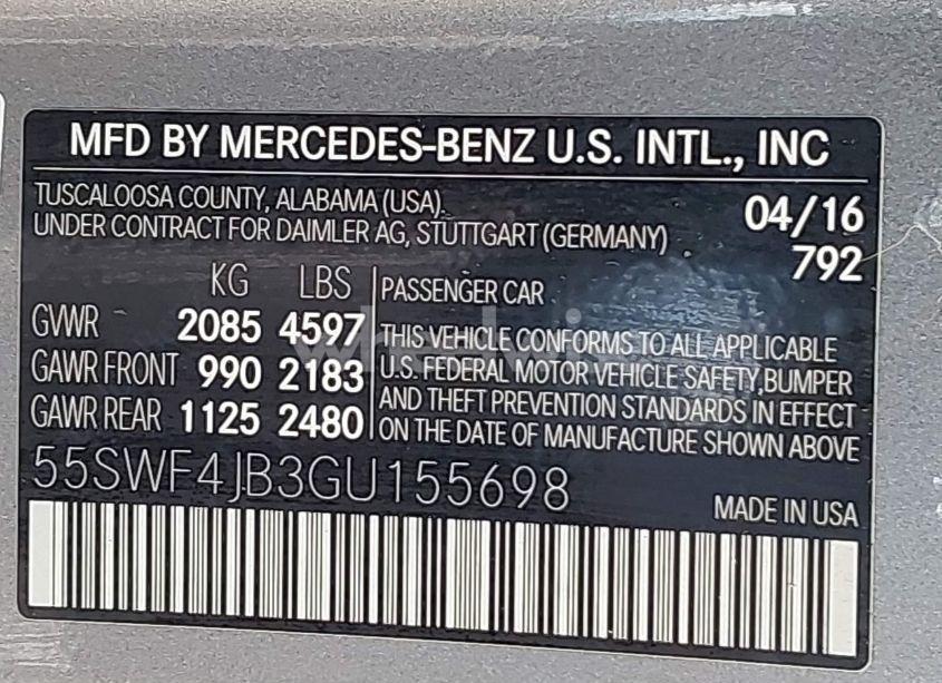 Photo 9 of 2016 Mercedes-benz C 300 LUXURY/SPORT (VIN 55SWF4JB3GU155698)