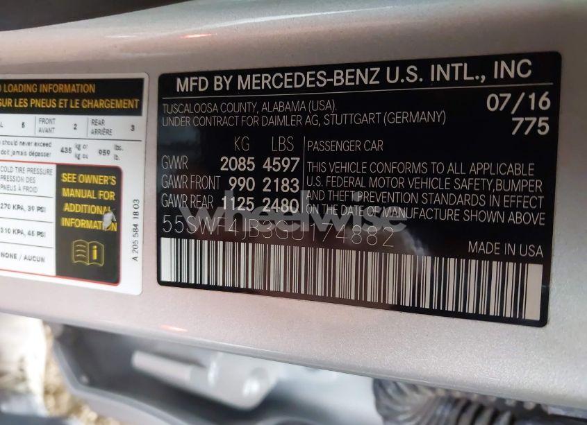 Photo 9 of 2016 Mercedes-benz C 300 (VIN 55SWF4JB3GU174882)