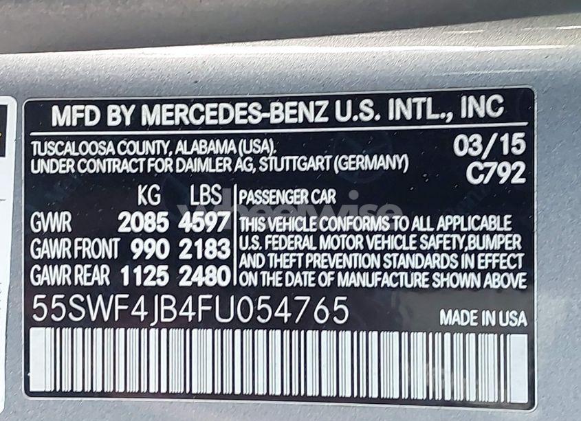 Photo 9 of 2015 Mercedes-benz C 300 LUXURY/SPORT (VIN 55SWF4JB4FU054765)