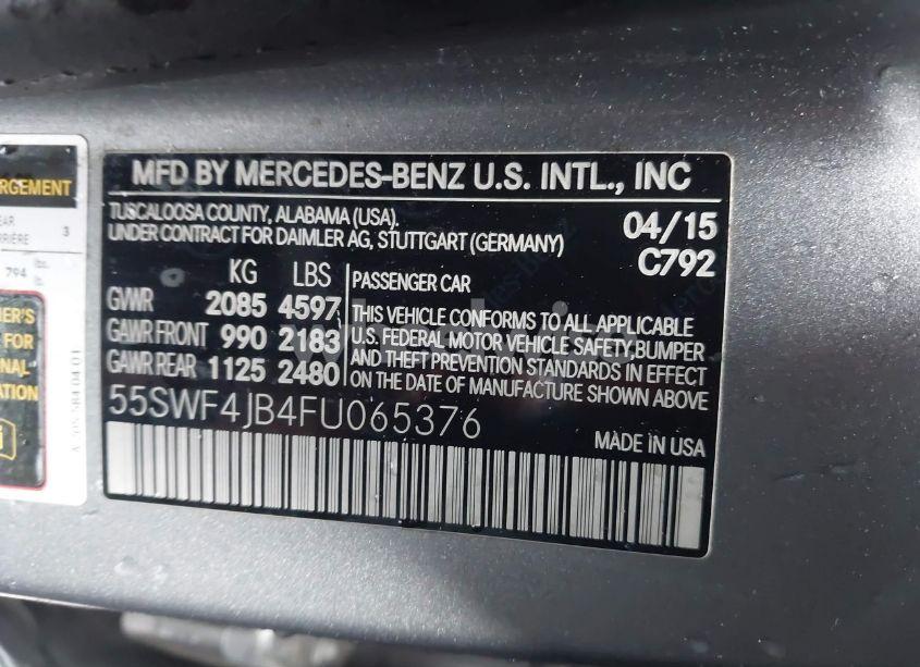 Photo 9 of 2015 Mercedes-benz C 300 LUXURY/SPORT (VIN 55SWF4JB4FU065376)