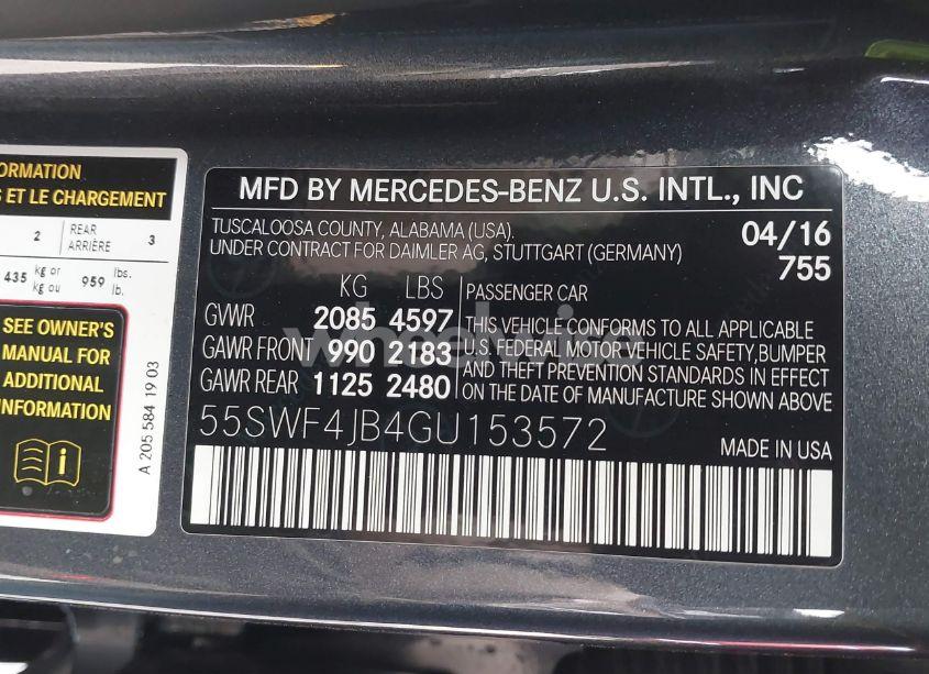 Photo 9 of 2016 Mercedes-benz C-class C 300/LUXURY/SPORT (VIN 55SWF4JB4GU153572)