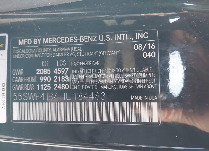 Photo 9 of 2017 Mercedes-benz C 300 LUXURY/SPORT (VIN 55SWF4JB4HU184483)