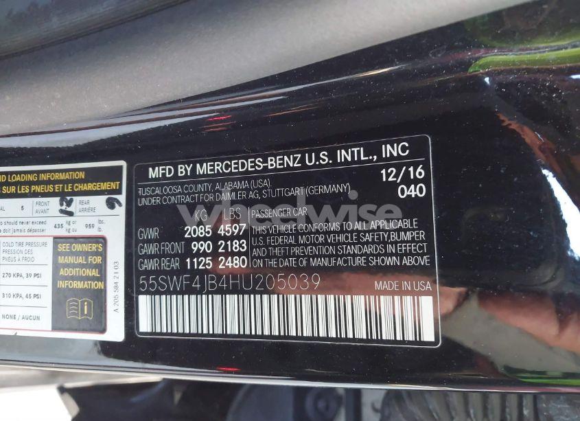 Photo 9 of 2017 Mercedes-benz C 300 LUXURY/SPORT (VIN 55SWF4JB4HU205039)