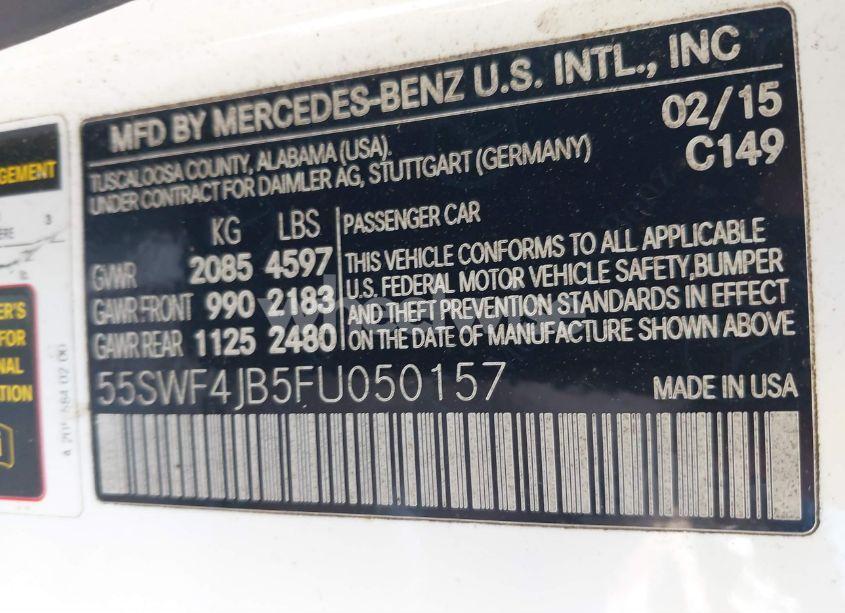 Photo 9 of 2015 Mercedes-benz C 300 LUXURY/SPORT (VIN 55SWF4JB5FU050157)