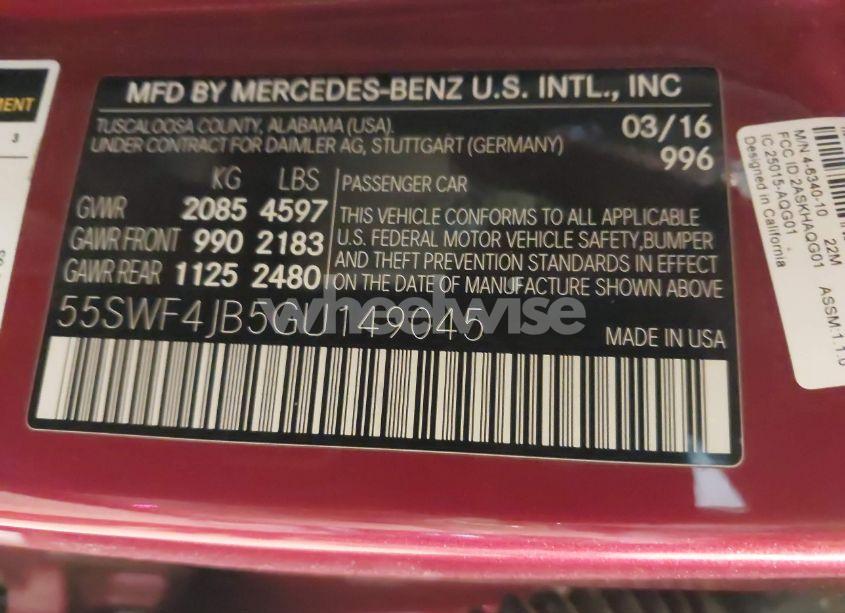 Photo 9 of 2016 Mercedes-benz C 300 LUXURY/SPORT (VIN 55SWF4JB5GU149045)