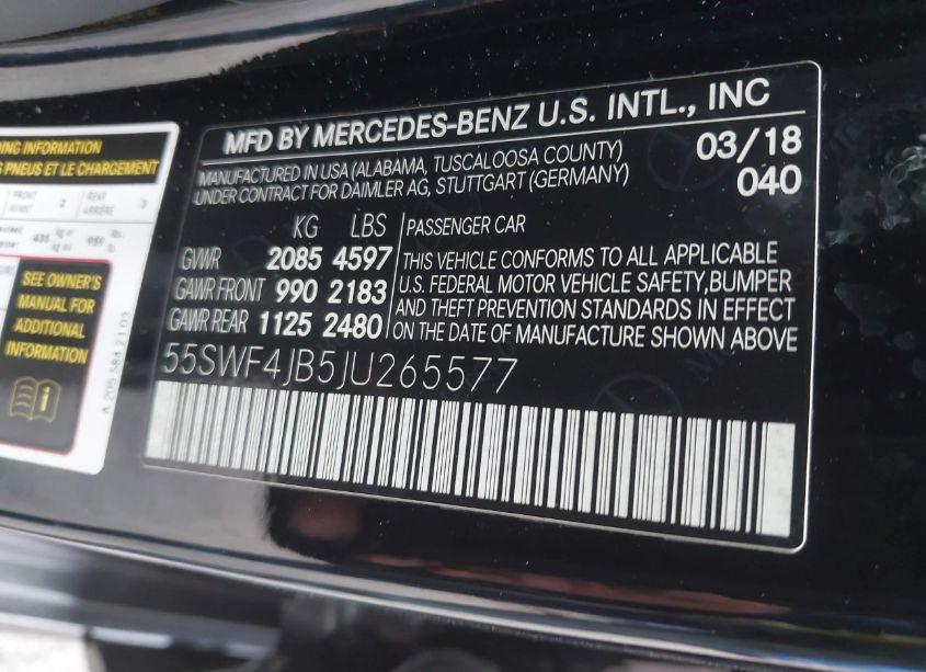 Photo 9 of 2018 Mercedes-benz C 300 (VIN 55SWF4JB5JU265577)