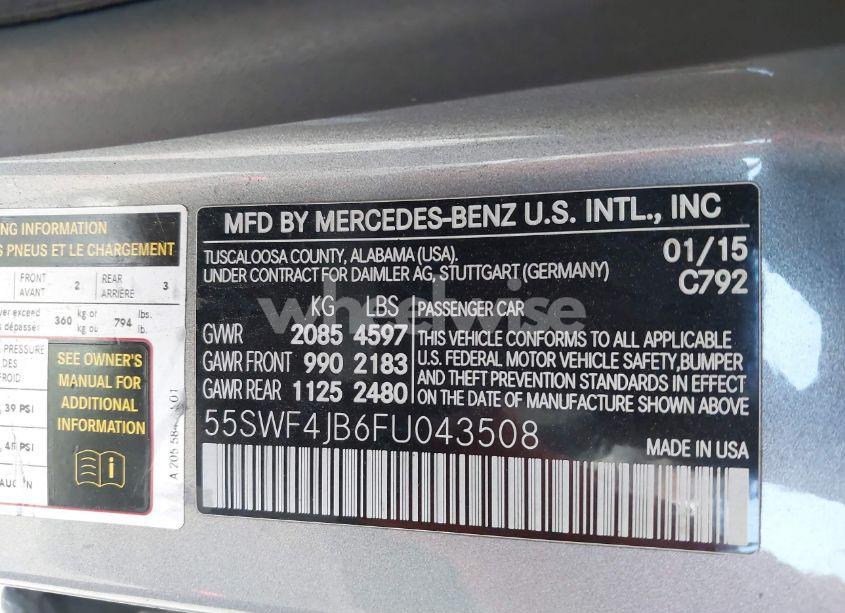 Photo 9 of 2015 Mercedes-benz C 300 LUXURY/SPORT (VIN 55SWF4JB6FU043508)