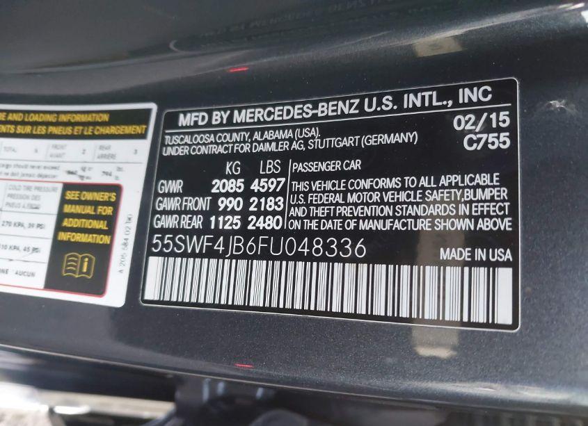 Photo 9 of 2015 Mercedes-benz C 300 LUXURY/SPORT (VIN 55SWF4JB6FU048336)