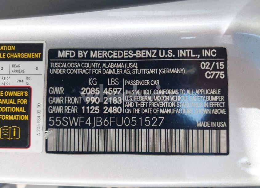 Photo 9 of 2015 Mercedes-benz C 300 LUXURY/SPORT (VIN 55SWF4JB6FU051527)