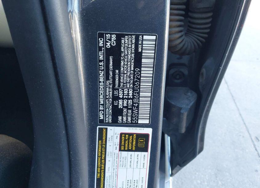 Photo 9 of 2015 Mercedes-benz C 300 LUXURY/SPORT (VIN 55SWF4JB6FU067209)