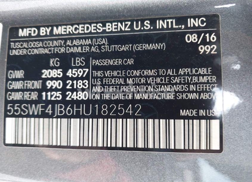 Photo 9 of 2017 Mercedes-benz C 300 LUXURY/SPORT (VIN 55SWF4JB6HU182542)