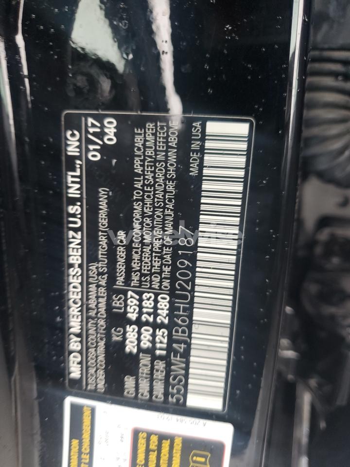 Photo 12 of 2017 MERCEDES-BENZ C 300 (VIN 55SWF4JB6HU209187)