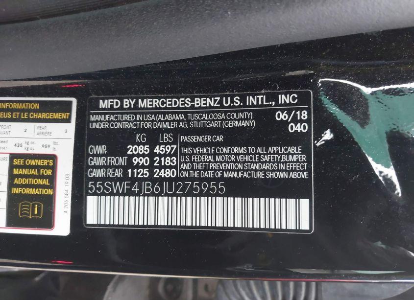 Photo 9 of 2018 Mercedes-benz C 300 (VIN 55SWF4JB6JU275955)