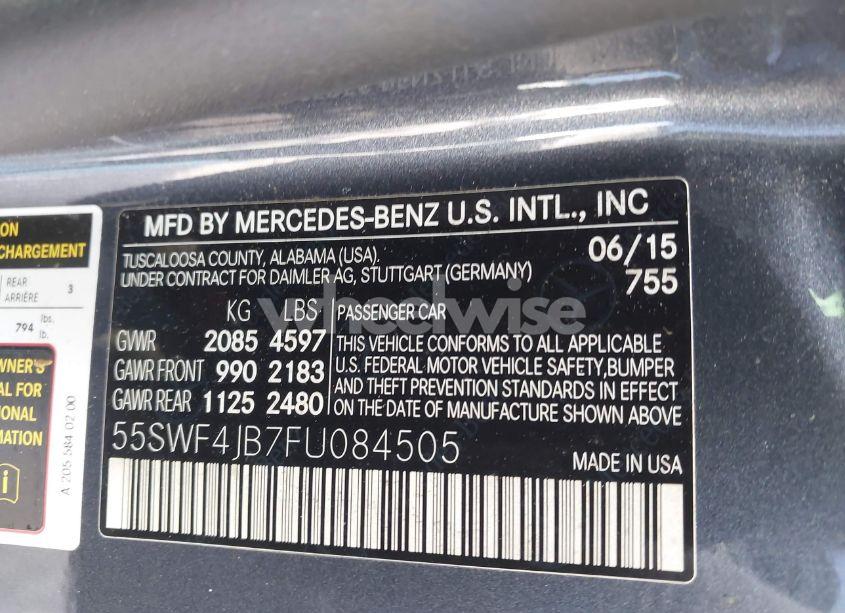 Photo 9 of 2015 Mercedes-benz C 300 LUXURY/SPORT (VIN 55SWF4JB7FU084505)