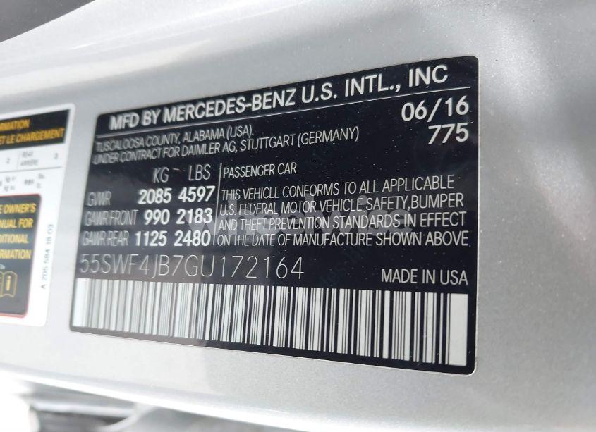 Photo 9 of 2016 Mercedes-benz C 300 LUXURY/SPORT (VIN 55SWF4JB7GU172164)