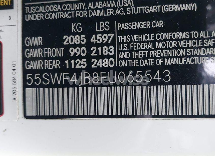 Photo 9 of 2015 Mercedes-benz C 300 LUXURY/SPORT (VIN 55SWF4JB8FU065543)