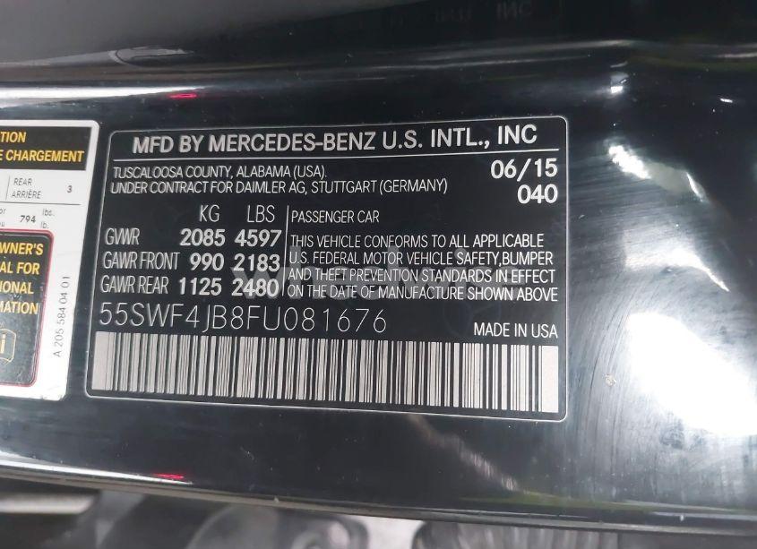 Photo 9 of 2015 Mercedes-benz C 300 LUXURY/SPORT (VIN 55SWF4JB8FU081676)