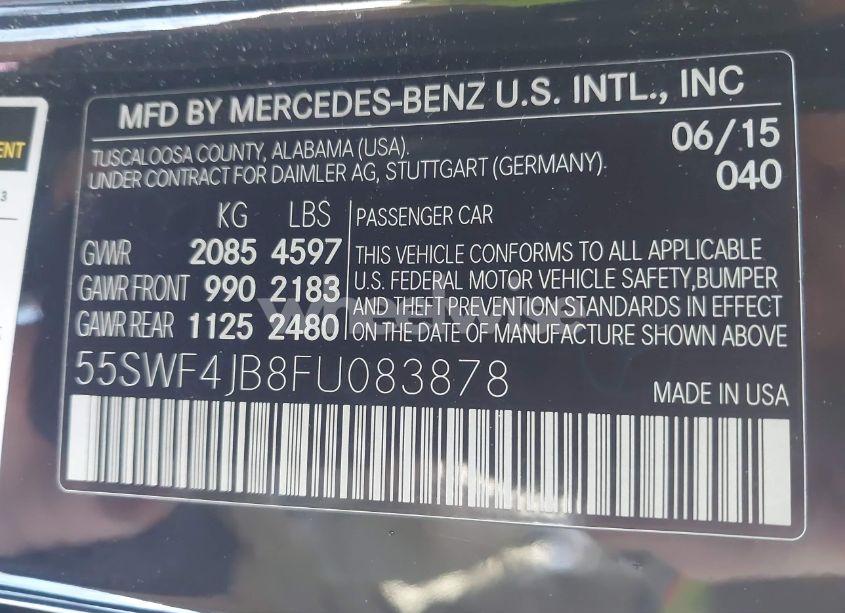 Photo 9 of 2015 Mercedes-benz C 300 (VIN 55SWF4JB8FU083878)