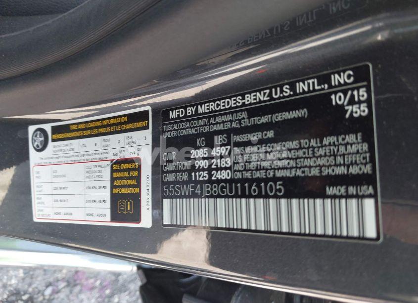 Photo 9 of 2016 Mercedes-benz C 300 LUXURY/SPORT (VIN 55SWF4JB8GU116105)