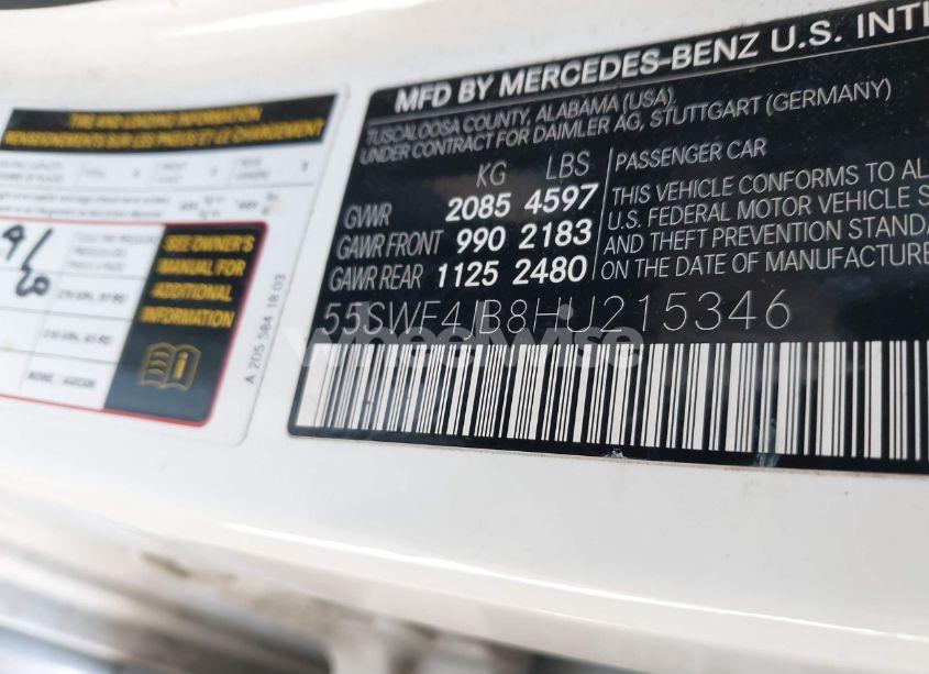 Photo 9 of 2017 Mercedes-benz C 300 LUXURY/SPORT (VIN 55SWF4JB8HU215346)