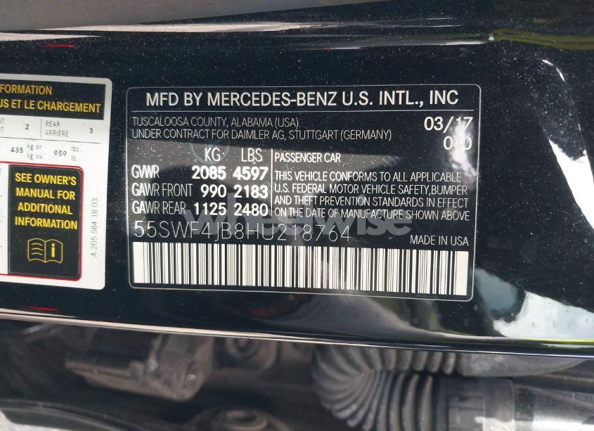 Photo 9 of 2017 Mercedes-benz C 300 LUXURY/SPORT (VIN 55SWF4JB8HU218764)