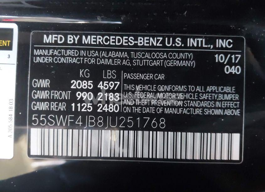 Photo 9 of 2018 Mercedes-benz C 300 (VIN 55SWF4JB8JU251768)